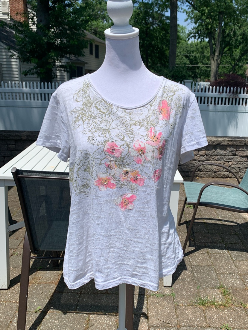 Threehearts Floral Semi Sheer Summer Top